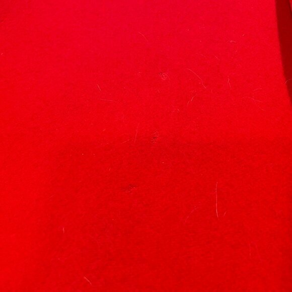 Louis Dell'Olio: 100% Italian Cashmere Long Red Coat. Size 8-10 - Picture 8 of 14